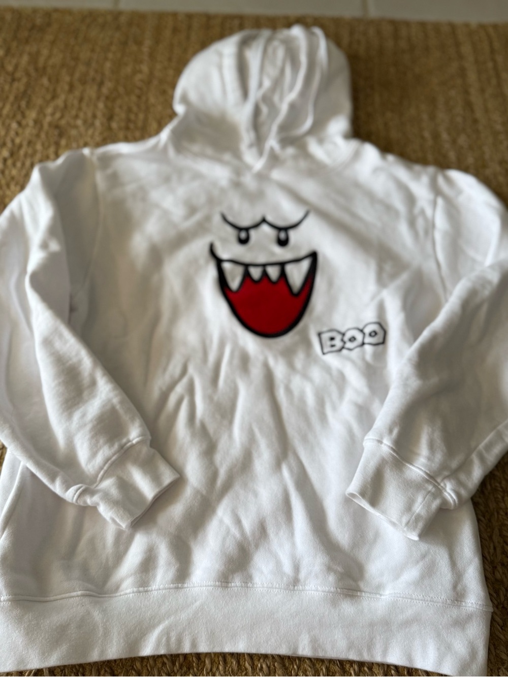 Super Nintendo World Universal Studios Epic Adult White Hoodie Size Small
